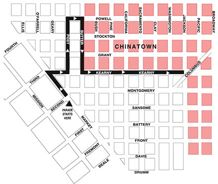 sf chinese new year parade map