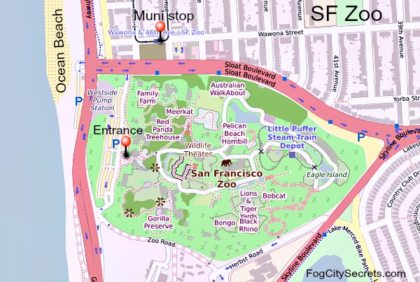 san francisco zoo map