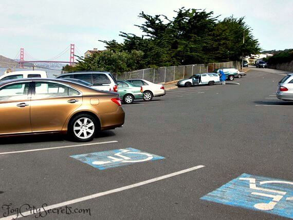 Parking lot, China Beach, San Francisco