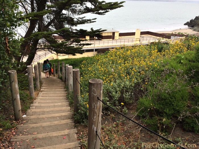 Stairs down to China Beach, San Francisco